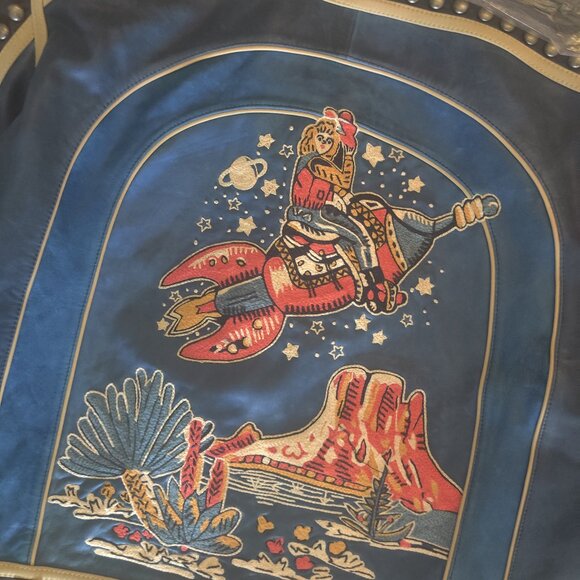 Double D Ranch  leather jacket size 2x New - Picture 3 of 4